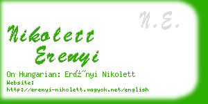 nikolett erenyi business card